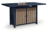 Ashley Furniture PCP587-665 East Beach - Rectangular Bar Table With Fire Pit - Blue