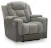 Ashley Furniture PC8350513 Ashley Furniture PC8350513 Mixed Motion - Power Recliner With Adjustable Headrest - Shadow