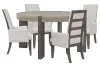 Pulaski Furniture P402230-KIT9 Pulaski Furniture P402230-KIT9 Anderson Park - Round Dining Table With 4 Upholstered Arm Chairs - Moose Trail / Frontier Brown
