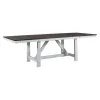 Liberty Furniture 139WH-CD-O7TRS Liberty Furniture 139WH-CD-O7TRS Farmhouse - 7 Piece Trestle Table Set - Two Tone White / Wood Tone