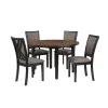 New Classic D4832B-48S-RND Potomac - 5 Piece Round Dining Set (Table & 4 Chairs) - Brown / Black