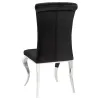 CoasterEssence 105072 Betty - Velvet Upholstered Dining Side Chair (Set of 4) - Black And Chrome