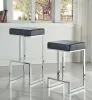 CoasterEveryday 105253 Gervase - Square Counter Height Stool - Black And Chrome