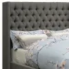 CoasterEssence 301405F Bancroft - Upholstered Full Wingback Bed - Gray