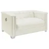 CoasterElevations 505391-S4 Chaviano - 4 Piece Upholstered Track Arm Sofa Set - Pearl White