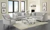 CoasterElevations 508461-S3 Avonlea - 3 Piece Upholstered Sloped Arm Sofa Set Velvet - Pearl Silver
