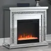 CoasterEssence 991047 Lorelai - Mirrored Freestanding Electric Fireplace - Silver