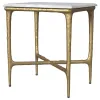 Coaster Fine Furniture 930091 Baldwin - Rectangular Marble Top Side Table - White And Gold