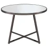 CoasterEveryday 120630-S5 Jillian - 5 Piece Round Mirror Top Dining Set - Black Nickel