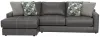 Jackson Furniture Industries 5045/73/75-28 Jackson Furniture Industries 5045/73/75-28 Minori - Italian Leather 2 Piece Sofa / Chaise With LSF Chaise - Steel