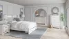 Ashley Furniture B2640/31/36/56S/69/95/B100-14 Ashley Furniture B2640/31/36/56S/69/95/B100-14 Altyra - King Upholstered Bookcase Bed With Storage - 6 Pc. - Dresser, Mirror, King Bed - White