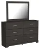 Ashley Furniture B2589/31/36/44/55/86/92(2) Ashley Furniture B2589/31/36/44/55/86/92(2) Belachime - 7 Pc. - Dresser, Mirror, Chest, Full Panel Bed, 2 Nightstands - Black