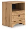 Ashley Furniture PCB1075-91 Aleaport - One Drawer Night Stand - Warm Brown