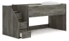 Ashley Furniture B4480B12 Ashley Furniture B4480B12 Frandern - Twin Loft Bed With Left Storage Steps - Gray