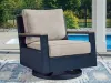 Ashley Furniture PCP587-821 East Beach - Swivel Glider Chair With Cushion - Blue