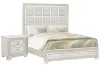 Pulaski Furniture P269-BR-K3-KIT1 Pulaski Furniture P269-BR-K3-KIT1 Camila - King Upholstered Bed With Nightstand - Creamy White
