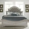 Liberty Furniture 244-BR-KUBDM Magnolia Manor - 3 Piece Bedroom Set (King Upholstered Bed, Dresser & Mirror) - Antique White