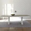Liberty Furniture 661W-CD-TRS Whitney - Trestle Table - Antique Linen / Weathered Gray