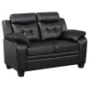 CoasterEveryday 506551-S2 Finley - 2 Piece Upholstered Padded Arm Tufted Sofa Set - Black