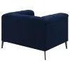 CoasterEssence 509213 Chalet - Upholstered Tuxedo Arm Tufted Chair - Blue
