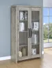 CoasterEssence 950783 Alejo - 2 Door Engineered Wood Tall Cabinet - Gray Driftwood