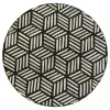CoasterEssence 935878 Xenia - Round Bone Inlay Accent Side Table - White And Gold
