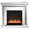 CoasterEssence 991047 Lorelai - Mirrored Freestanding Electric Fireplace - Silver