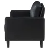 Coaster Fine Furniture 508362 Ruth - Upholstered Track Arm Loveseat - Black