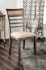 Furniture of America CM3607T-7PK Taylah - 7 Piece Dining Table Set - Weathered Gray / Beige