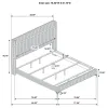 Coaster Fine Furniture 224991KE Lucia - Upholstered Eastern King Panel Bed - Gray