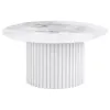 Coaster Fine Furniture 708338-S3 Rowena - 3 Piece Faux Marble Coffee And End Table Set - White