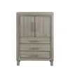 New Classic B1248-071 Lennox - Door Chest With Shoe Storage & LED Light - Gray
