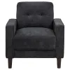 Coaster Fine Furniture 509983 Bowen II - Fabric Upholstered Track Arm Chair - Steel Gray