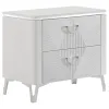 Coaster Fine Furniture 215791Q-S5 Cassia - 5 Piece Queen LED Bedroom Set - White High Gloss