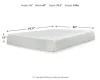 Sierra Sleep® by Ashley M69931 10 Inch Chime Memory Foam - Queen Mattress - Inner Spring - White