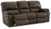 Ashley Furniture U4380887 Leesworth - Power Reclining Sofa - Dark Brown