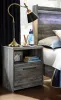 Ashley Furniture B221/31/35/46/56S/58/60/95/B100-14/91(2) Ashley Furniture B221/31/35/46/56S/58/60/95/B100-14/91(2) Baystorm - King Panel Bed With 4 Storage Drawers - 10 Pc. - Dresser, Mirror, Chest, King Bed, 2 Nightstands - Gray