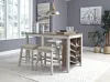 Ashley Furniture D394/32/024(4) Ashley Furniture D394/32/024(4) Skempton - 5 Pc. - Counter Table, 4 Upholstered Stools - White