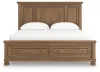 Ashley Furniture PCB779B13 Feddinger - California King Panel Storage Bed - Medium Brown