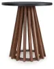 Ashley Furniture T737-6 Kallari - Round End Table - Warm Brown / Black
