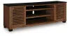 Ashley Furniture W737-78 Kallari - XL TV Stand With Fireplace Option - Warm Brown / Black