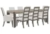 Pulaski Furniture P402240-KIT101 Pulaski Furniture P402240-KIT101 Anderson Park - Leg Dining Table With 6 Upholstered Side Chairs And 2 Upholstered Arm Chairs - Moose Trail / Frontier Brown