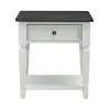 Liberty Furniture 417-OT1020 Allyson Park - Drawer End Table - Wirebrushed White / Charcoal