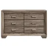 CoasterEveryday 204193 Kauffman - 6-Drawer Dresser - Washed Taupe