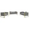 CoasterElevations 509111-S3 Eastbrook - 3 Piece Velvet Upholstered Tufted Sofa Set - Gray