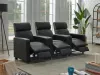 CoasterEveryday 600181-S3B Toohey - 3 Piece Upholstered Tufted Recliner Living Room Set - Black