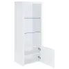Coaster Fine Furniture 704254 Jude - 3-Shelf Engineered Wood Media Tower - High Gloss White