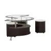 CoasterEssence 720218 Buckley - 3 Piece Coffee Table And Stools Set - Cappuccino