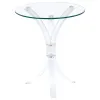 CoasterEveryday 900490 Laning - Round Glass Top Acrylic Side Table - Clear