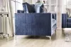 Furniture of America SM2687-SF Jodie - Sofa - Satin Blue / Silver